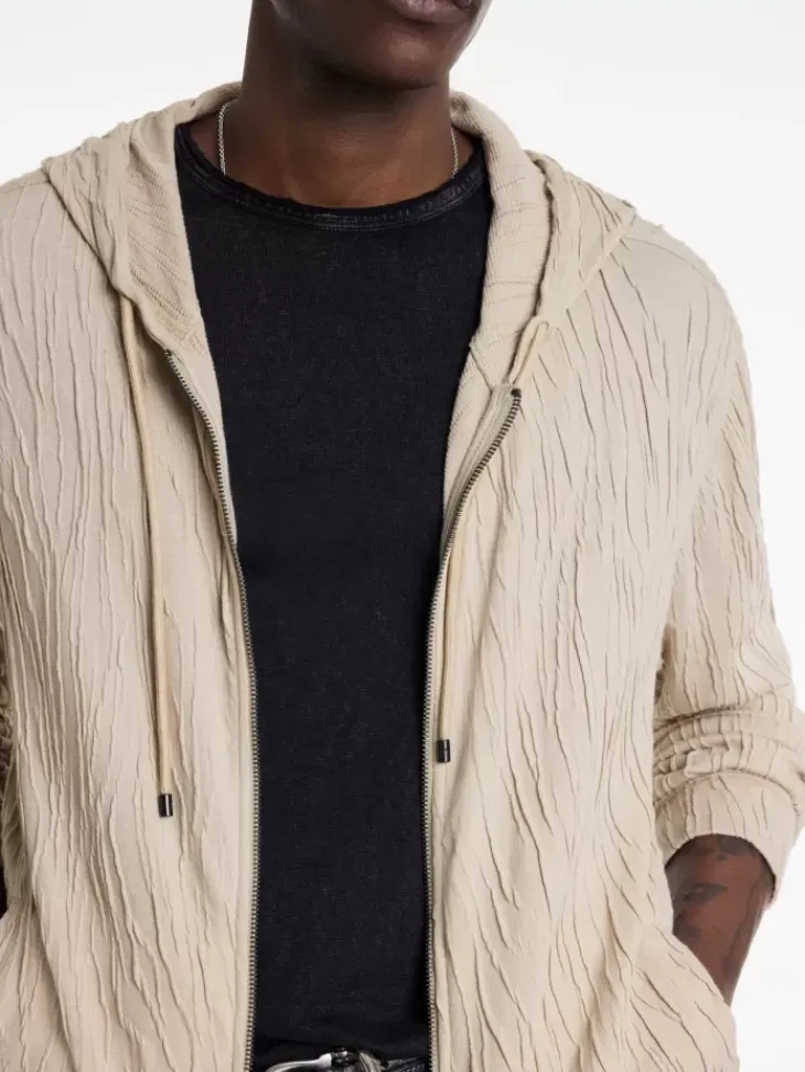 Sweaters>John Varvatos IHSAN HOODIE FOSSIL