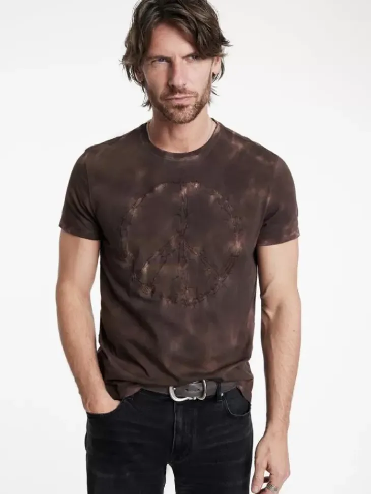 Tops>John Varvatos INK PEACE TEE MAUVEWOOD
