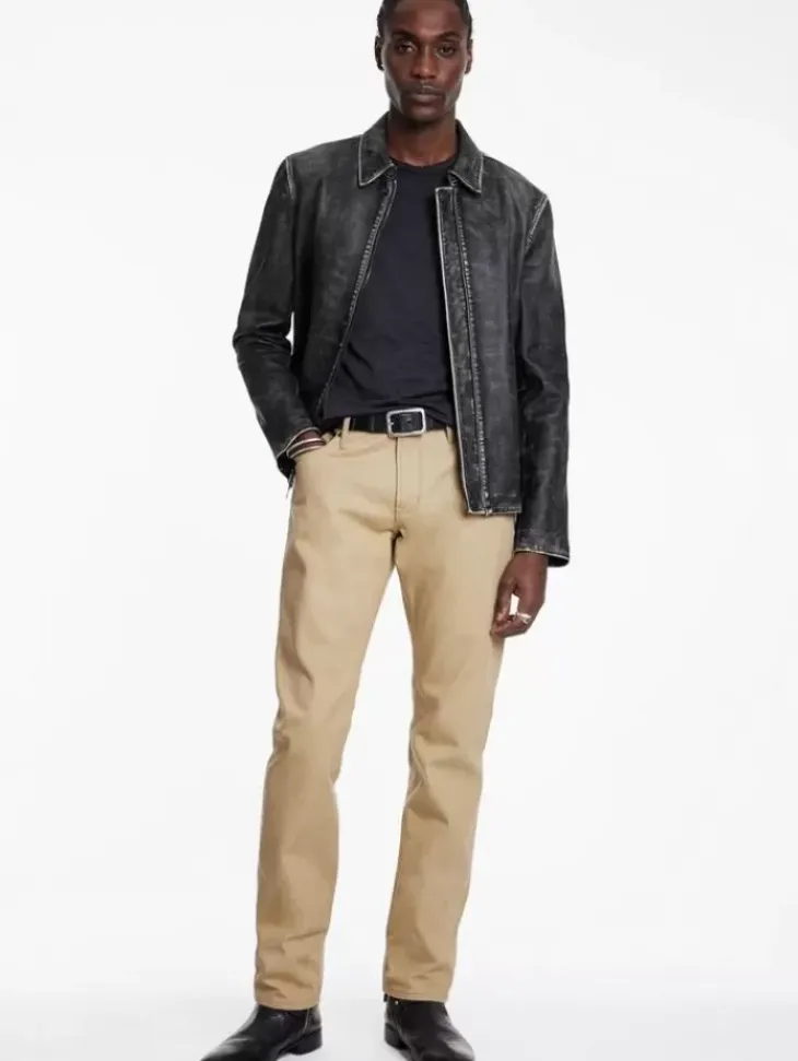 Jeans & Pants>John Varvatos J701 - SELVEDGE JEANS LIGHTKHAKI