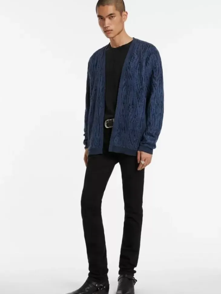 Leather & Outerwear|Tops>John Varvatos JOPLIN CARDIGAN MIDNIGHT