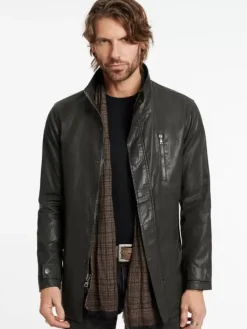 Leather & Outerwear|Tops>John Varvatos KARA JACKET TEAKWOOD