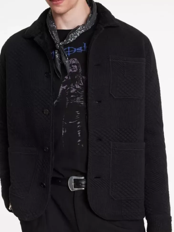Coats And Jackets>John Varvatos KENMARE CHORE JACKET BLACK