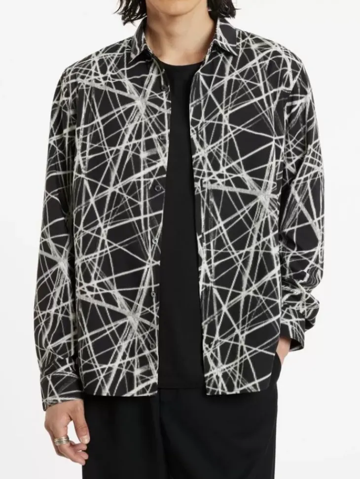 Tops>John Varvatos KINNEY SHIRT CHARCOAL