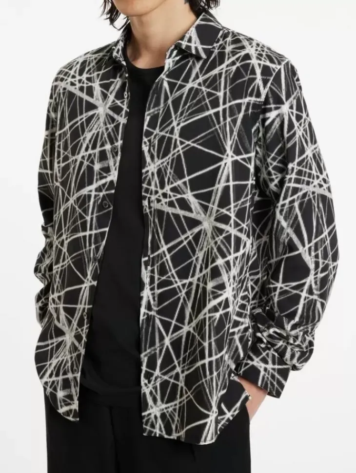 Tops>John Varvatos KINNEY SHIRT CHARCOAL
