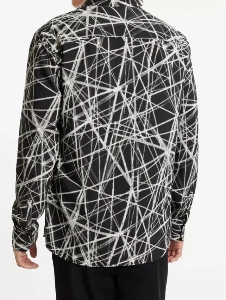 Tops>John Varvatos KINNEY SHIRT CHARCOAL