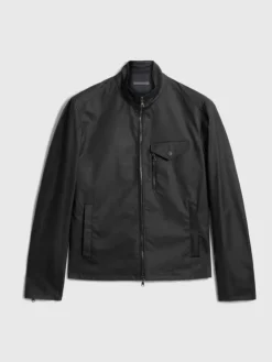 Tops|Leather & Outerwear>John Varvatos KNOX RACER BLACK