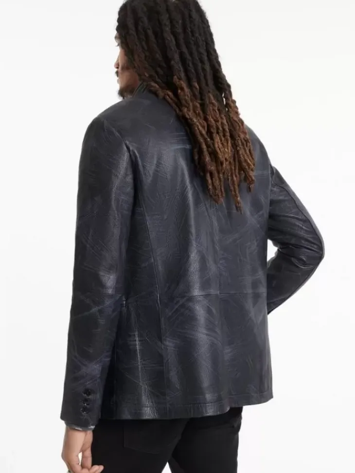 Leather & Outerwear|Tops>John Varvatos LASSEN JACKET DUSTYBLUE