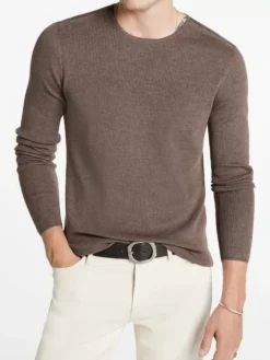 Tops>John Varvatos LEIRA CREWNECK SWEATER ELEPHANT
