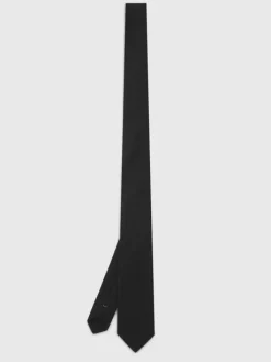 Scarves & Ties>John Varvatos LEONE SLIM TIE BLACK