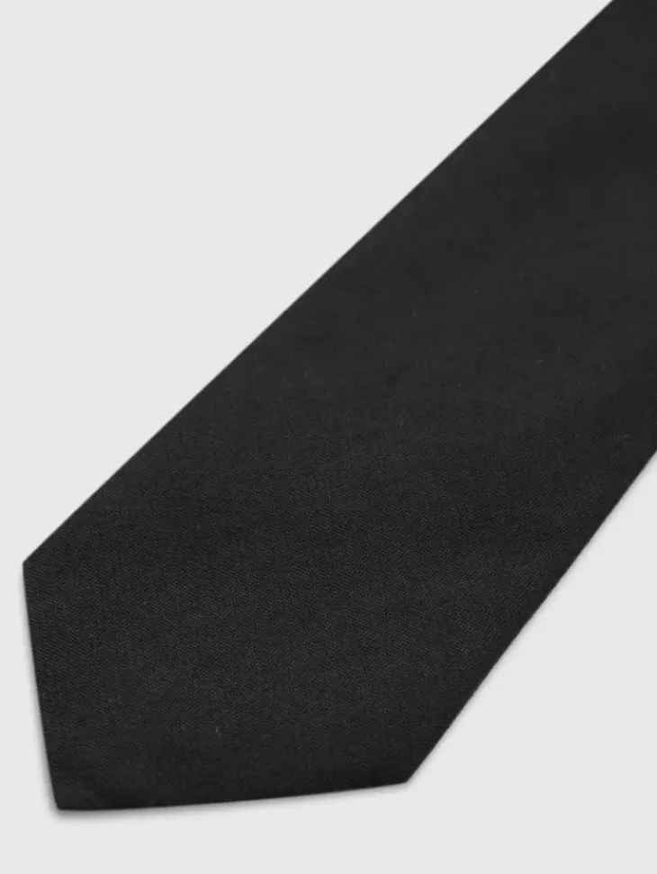 Scarves & Ties>John Varvatos LEONE SLIM TIE BLACK