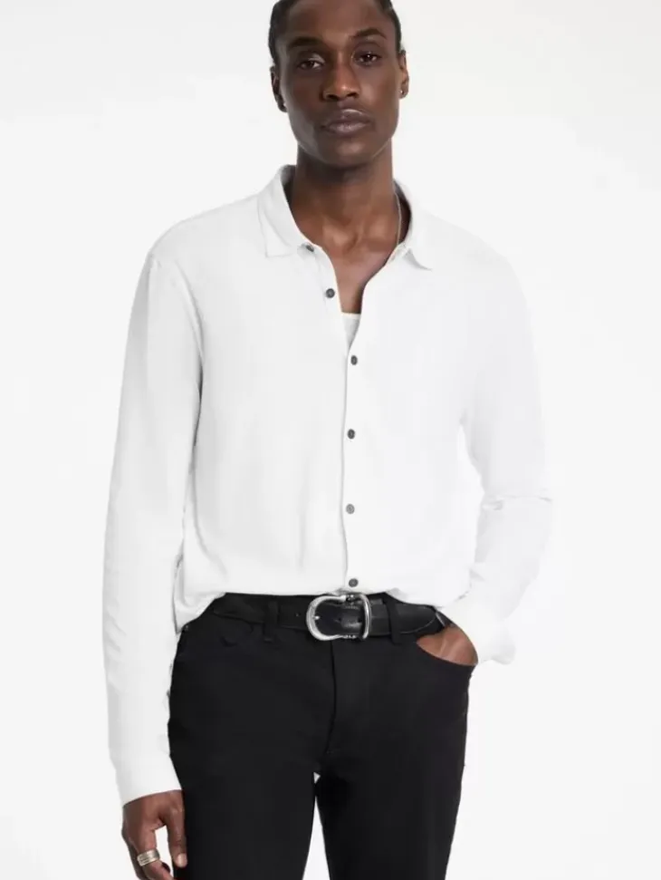 Shirts>John Varvatos LEVI SHIRT WHITE