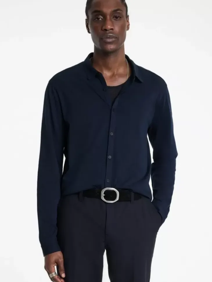 Shirts>John Varvatos LEVI SHIRT NAVY