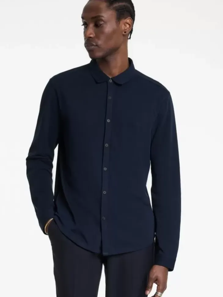 Shirts>John Varvatos LEVI SHIRT NAVY