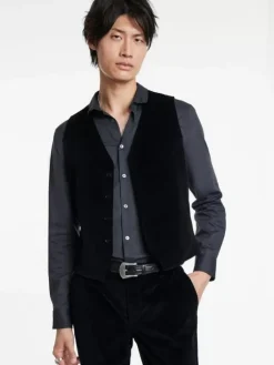 Suit Jackets>John Varvatos LOWA VEST BLACK