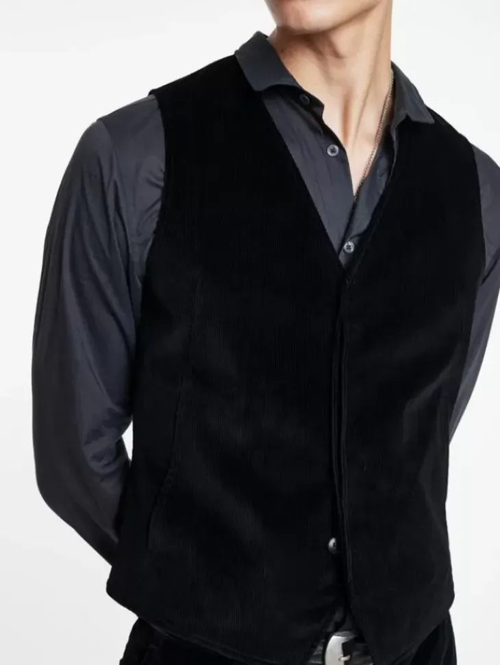 Suit Jackets>John Varvatos LOWA VEST BLACK
