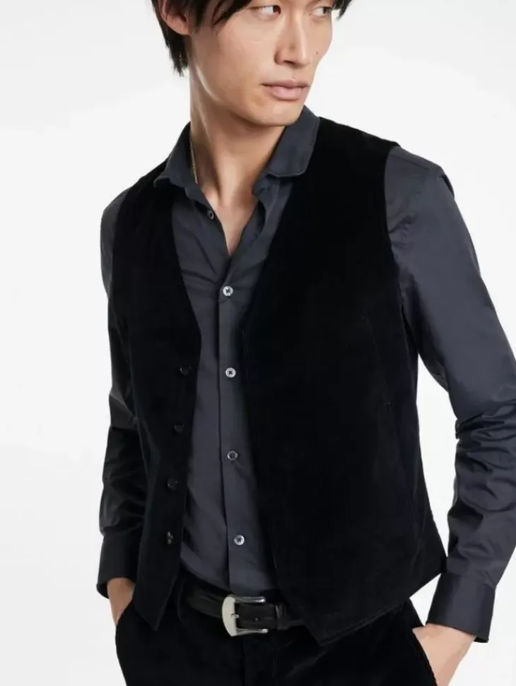 Suit Jackets>John Varvatos LOWA VEST BLACK