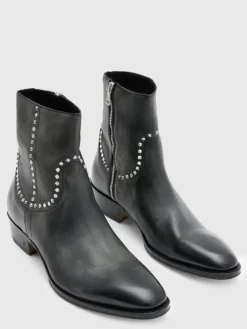 Shoes & Accessories>John Varvatos LUDLOW STUDDED BOOT BLACK