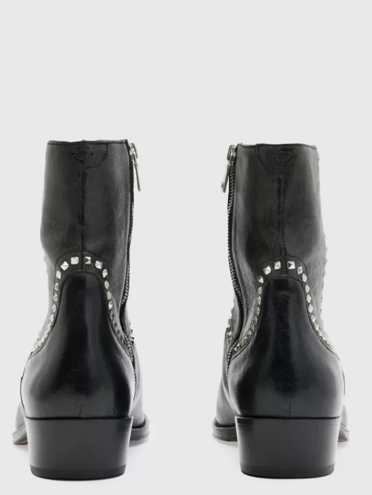 Shoes & Accessories>John Varvatos LUDLOW STUDDED BOOT BLACK