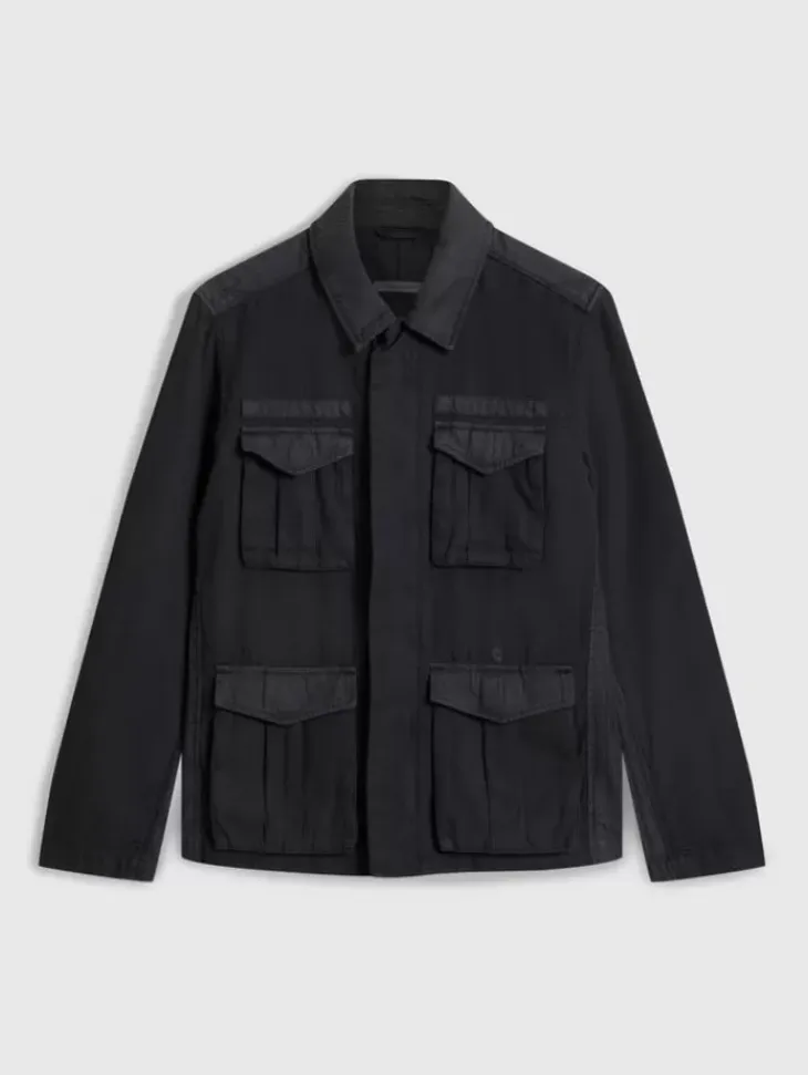 Leather & Outerwear|Tops>John Varvatos LUIS FIELD JACKET BLACK