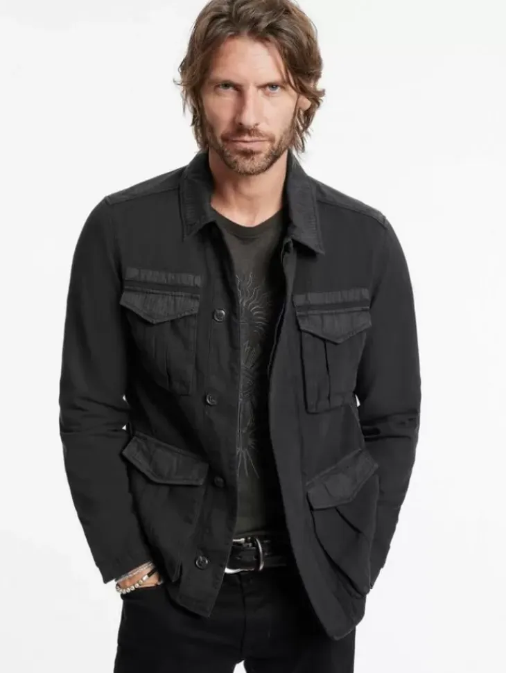 Leather & Outerwear|Tops>John Varvatos LUIS FIELD JACKET BLACK