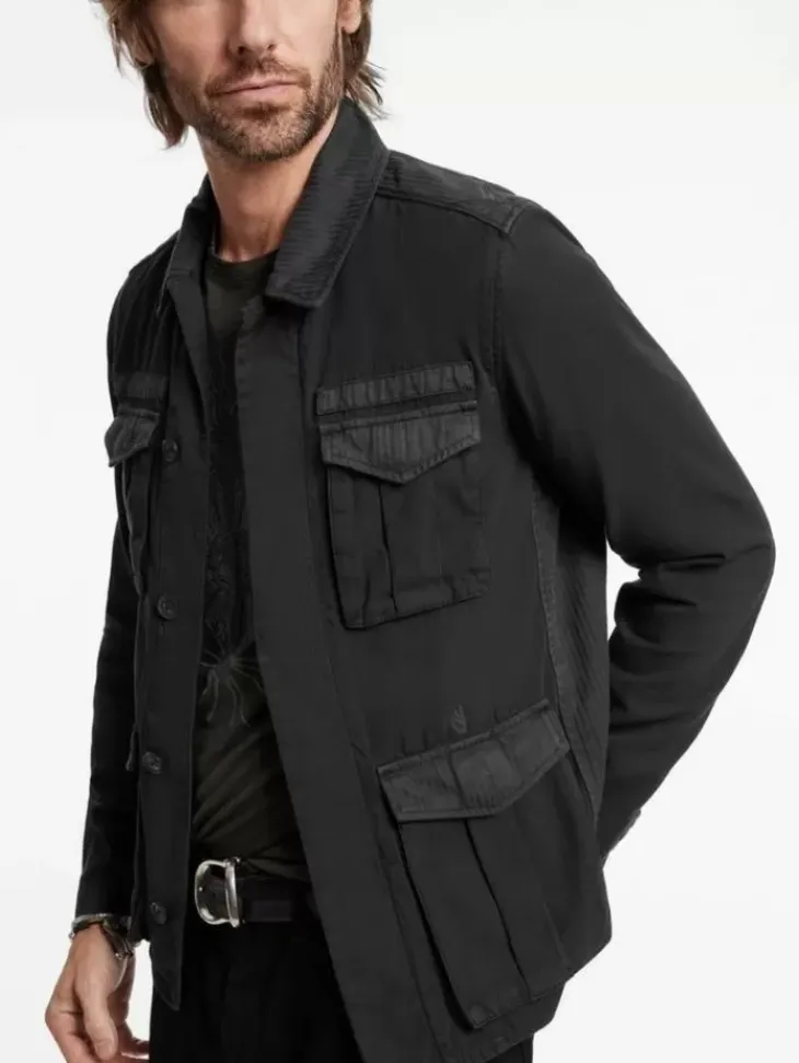 Leather & Outerwear|Tops>John Varvatos LUIS FIELD JACKET BLACK