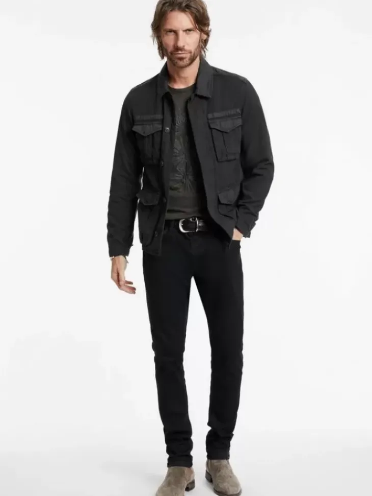 Leather & Outerwear|Tops>John Varvatos LUIS FIELD JACKET BLACK