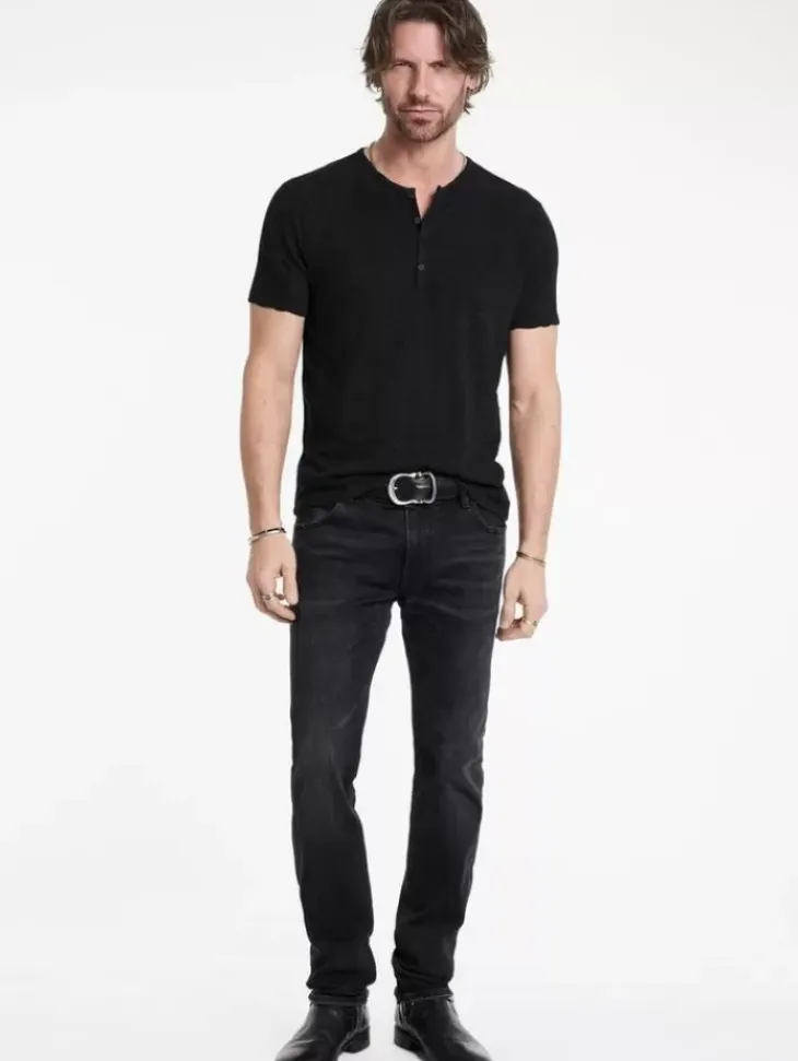 Henleys>John Varvatos MADOC HENLEY BLACK