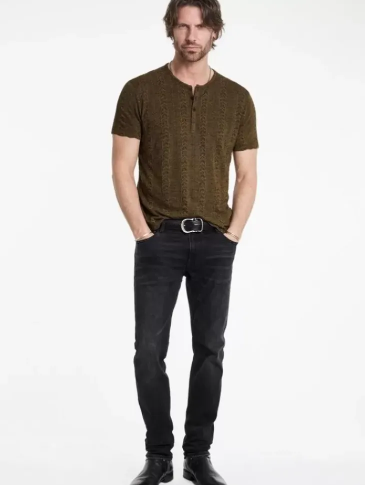 Henleys>John Varvatos MADOC HENLEY CHOCOLATE