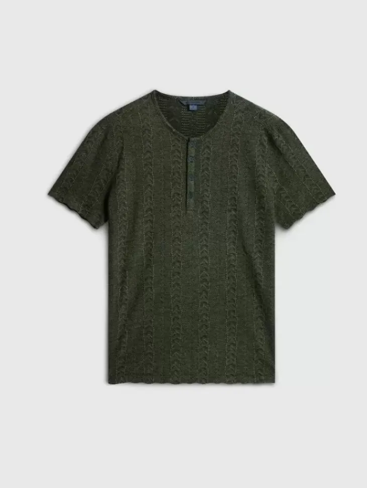 Henleys>John Varvatos MADOC HENLEY KOMBUGREEN