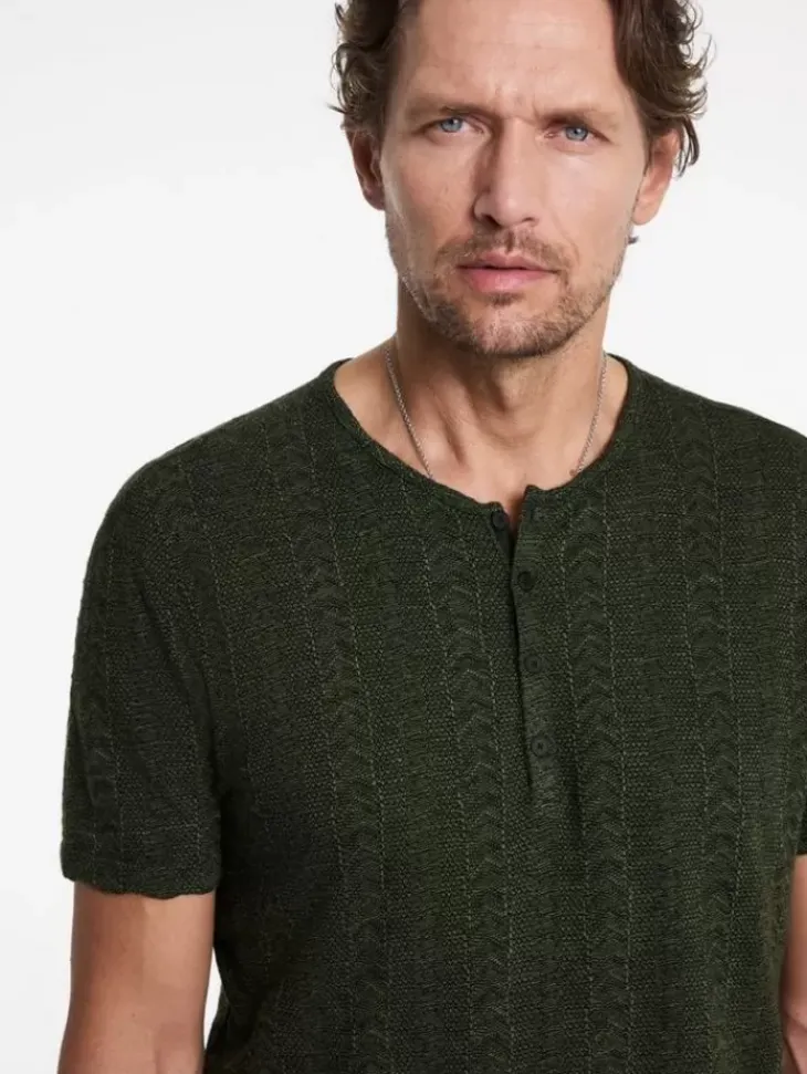 Henleys>John Varvatos MADOC HENLEY KOMBUGREEN