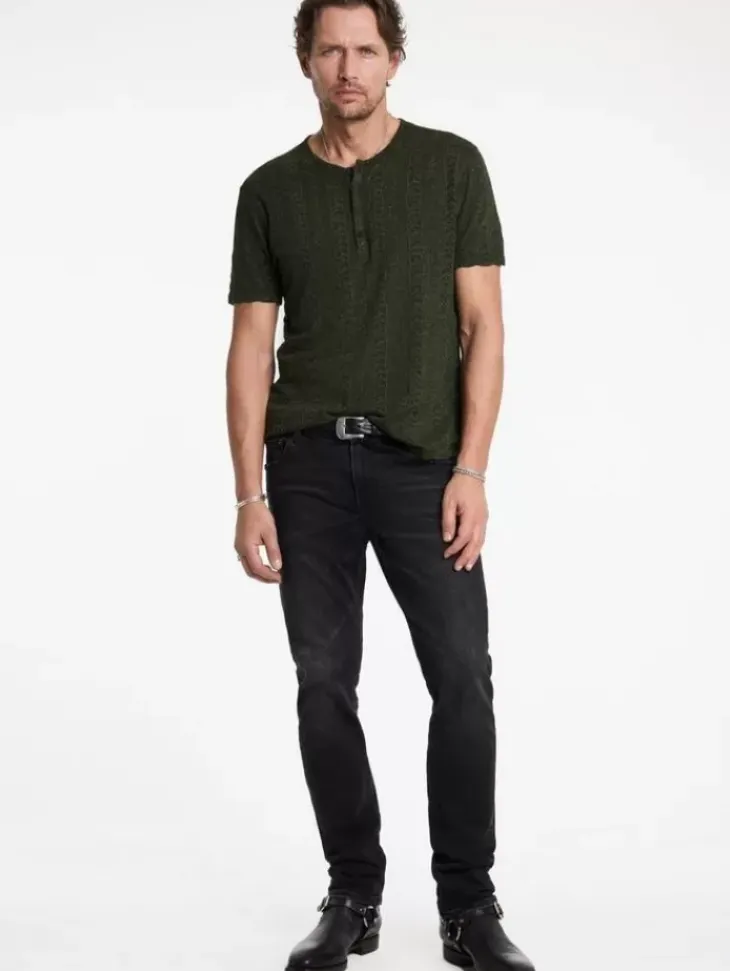 Henleys>John Varvatos MADOC HENLEY KOMBUGREEN