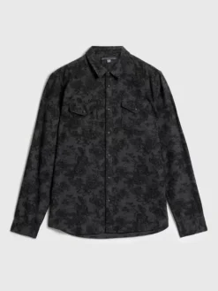 Shirts>John Varvatos MARSHALL WESTERN SHIRT CONCRETEGRE