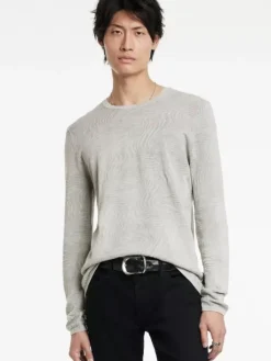 Sweaters>John Varvatos MERCER CREW MOONSHADOW