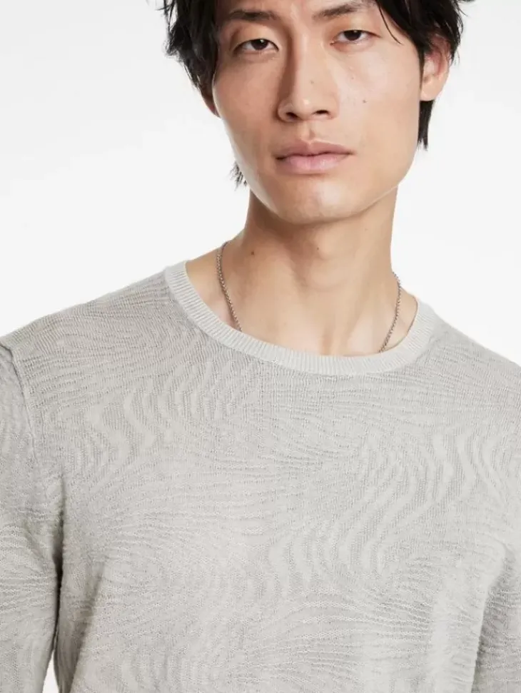 Sweaters>John Varvatos MERCER CREW MOONSHADOW