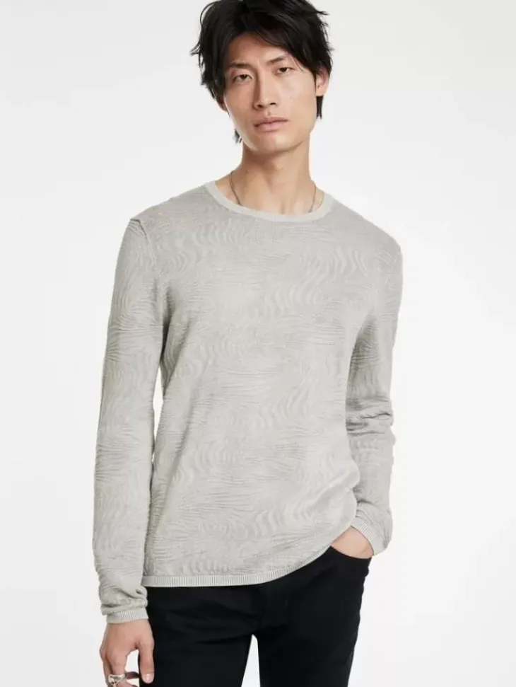 Sweaters>John Varvatos MERCER CREW MOONSHADOW
