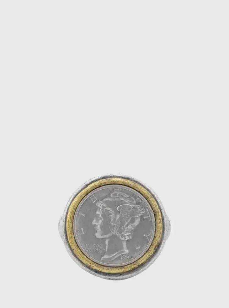 Jewelry>John Varvatos MERCURY COIN RING NOCOLOR