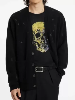 Leather & Outerwear|Tops>John Varvatos MIRADOR CARDIGAN BLACK