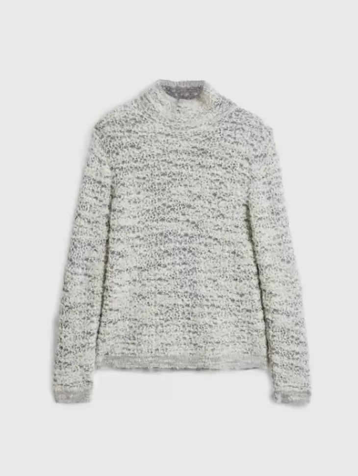 Sweaters>John Varvatos MONTELLO MOCK NECK CHARCOAL/TURTLEDOVE