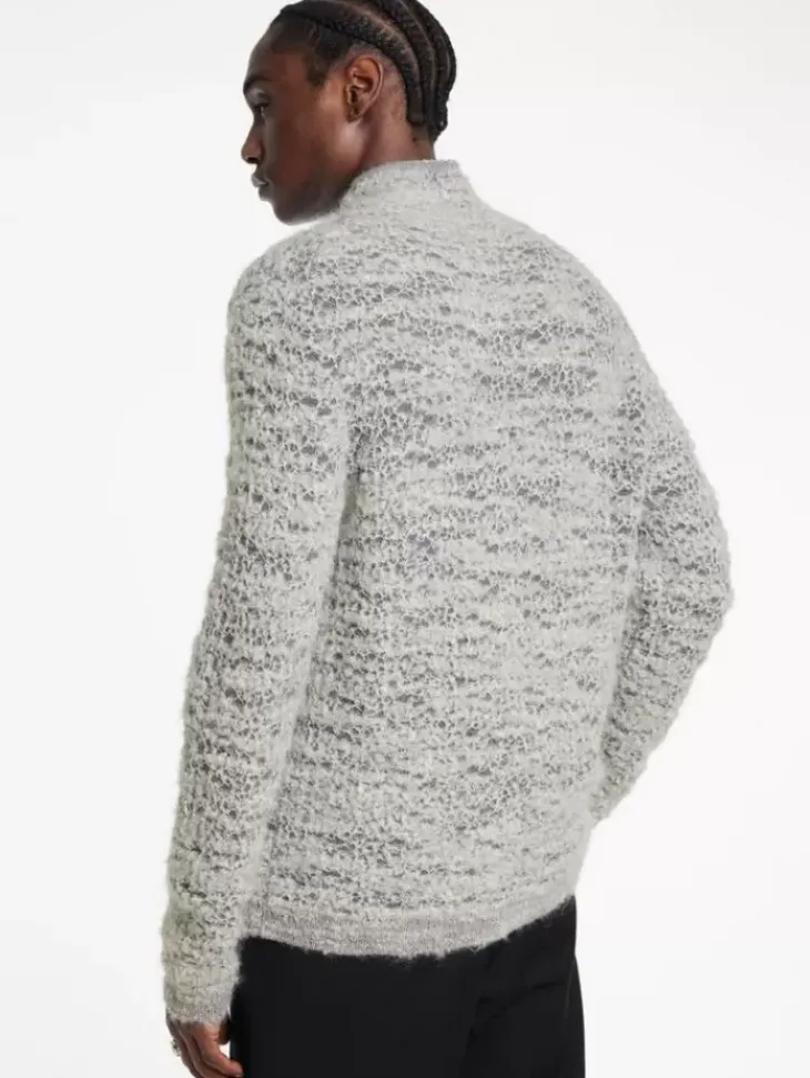 Sweaters>John Varvatos MONTELLO MOCK NECK CHARCOAL/TURTLEDOVE