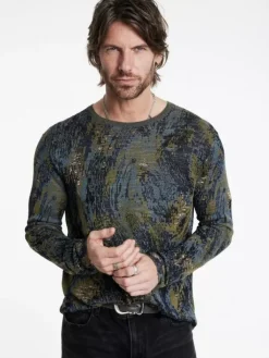 Tops>John Varvatos MORENA CREWNECK SWEATER AVOCADO