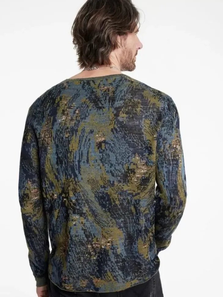 Tops>John Varvatos MORENA CREWNECK SWEATER AVOCADO