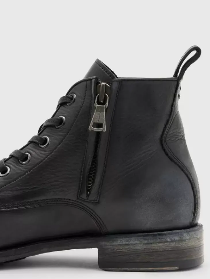 Shoes & Accessories>John Varvatos MOTO LACE BOOT CHARCOAL