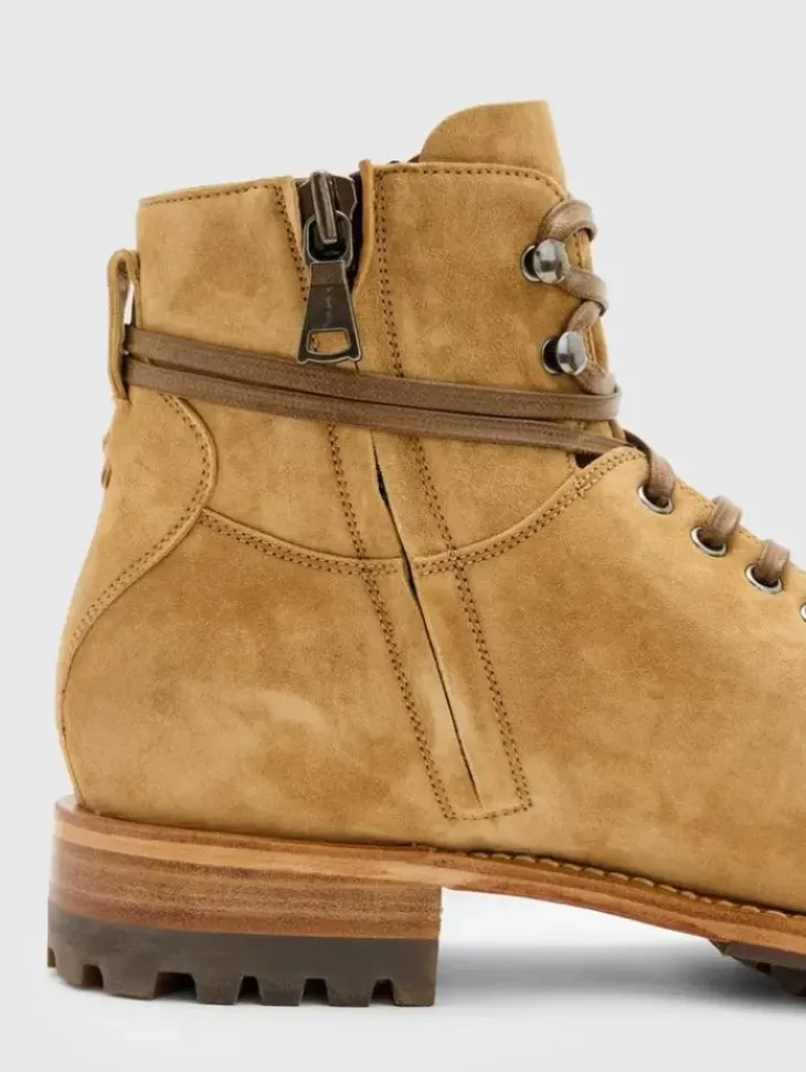 Boots|Leather Boots>John Varvatos MOTO WORK BOOT LTBROWN