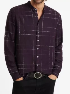 Tops>John Varvatos MOTT SHIRT CRANBERRY