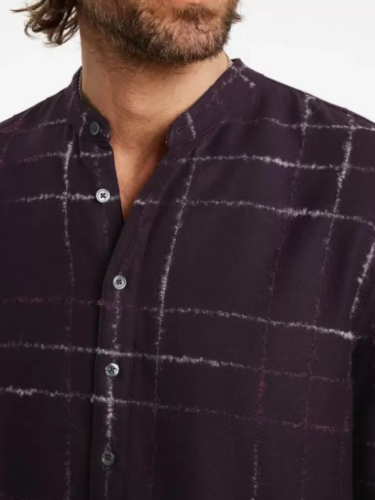 Tops>John Varvatos MOTT SHIRT CRANBERRY
