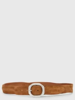 Belts|Leather Belts>John Varvatos NOVA SUEDE BELT GINGER
