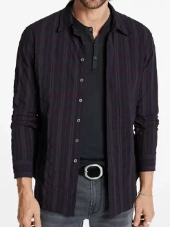 Tops>John Varvatos NYE SHIRT REGALPURPLE