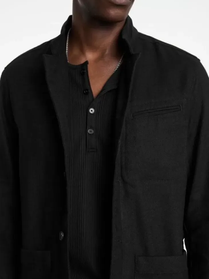 Leather & Outerwear|Tops>John Varvatos OFFICER FIELD JACKET BLACK