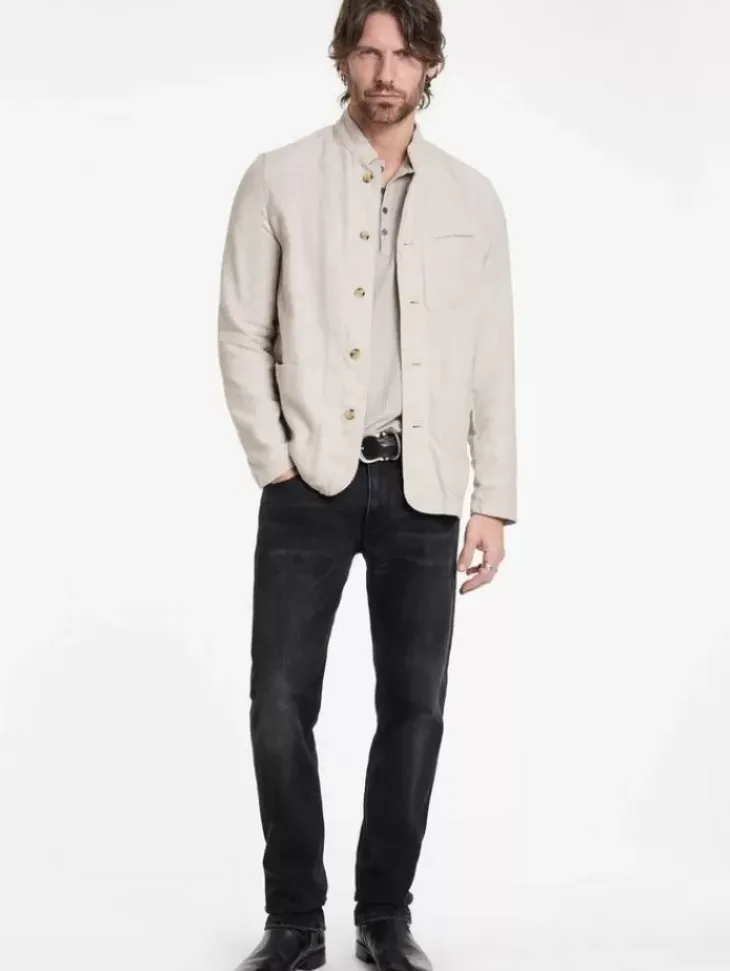 Leather & Outerwear|Tops>John Varvatos OFFICER FIELD JACKET ECRU