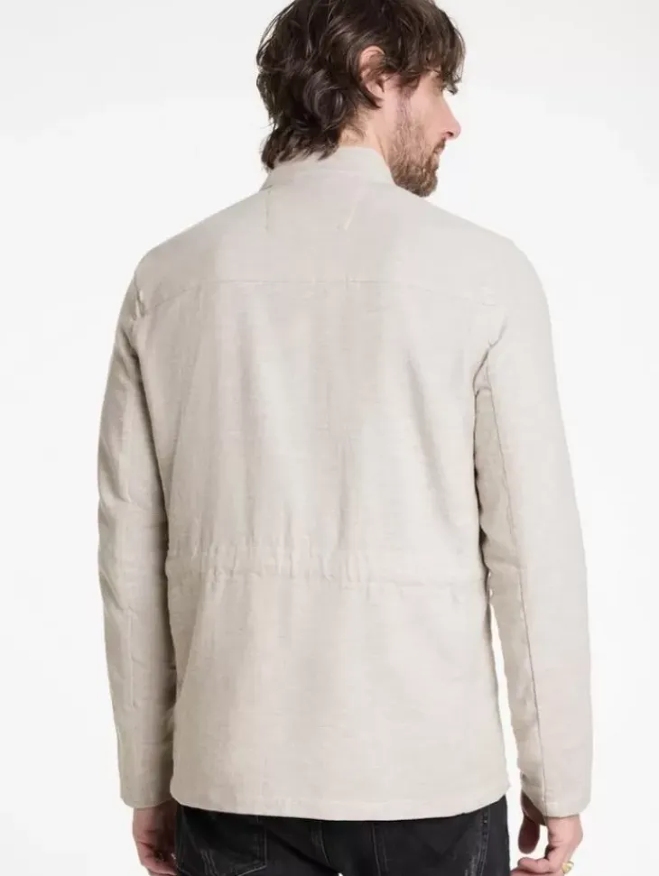 Leather & Outerwear|Tops>John Varvatos OFFICER FIELD JACKET ECRU